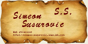 Simeon Susurović vizit kartica